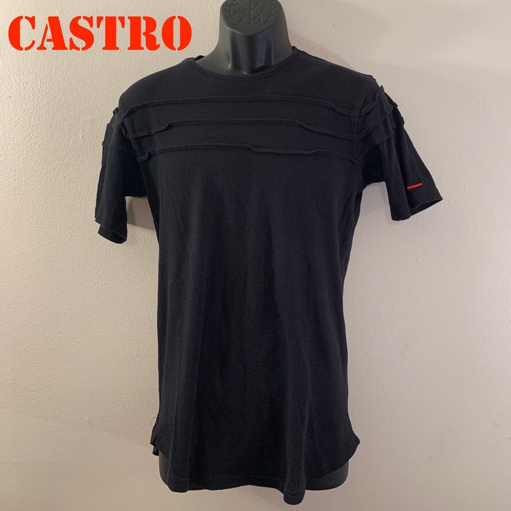 Castro Pleated T Shirt Small Cotton Gently worn